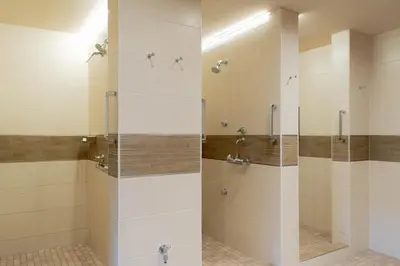 Ein Badezimmer in der Unterkunft Ferienwohnung Koje 117 im Haus Carpe Diem