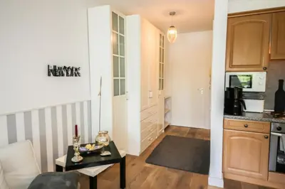 Küche/Küchenzeile in der Unterkunft Ferienwohnung Haus Baltic App. 09