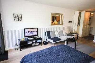 Ein Sitzbereich in der Unterkunft Ferienwohnung Haus Baltic App. 09