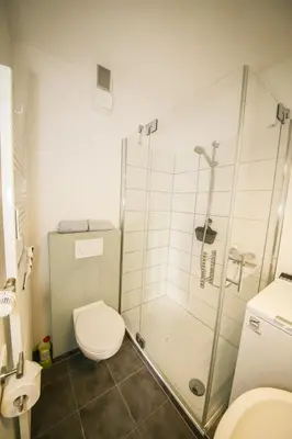 Ein Badezimmer in der Unterkunft Ferienwohnung LEE im Haus Demory