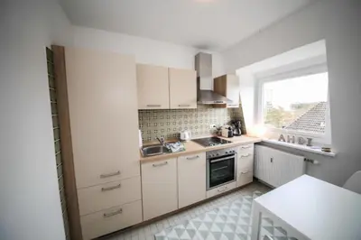 Küche/Küchenzeile in der Unterkunft Ferienwohnung LEE im Haus Demory