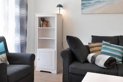 Ein Sitzbereich in der Unterkunft Ferienwohnung Kurpark-Residenz App. 5