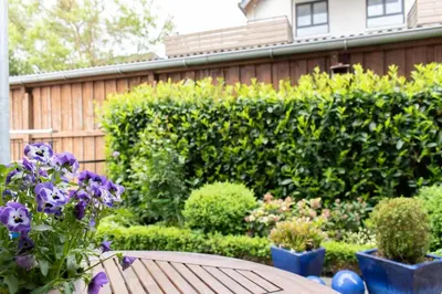 Ein Garten an der Unterkunft Ferienwohnung Mare Time 1