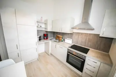 Küche/Küchenzeile in der Unterkunft Ferienwohnung LUV im Haus Demory