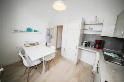 Küche/Küchenzeile in der Unterkunft Ferienwohnung LUV im Haus Demory