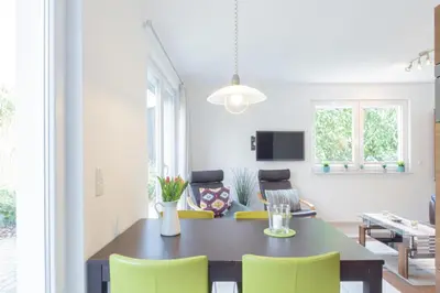 TV/Unterhaltungsangebot in der Unterkunft Ferienwohnung Strandroggen