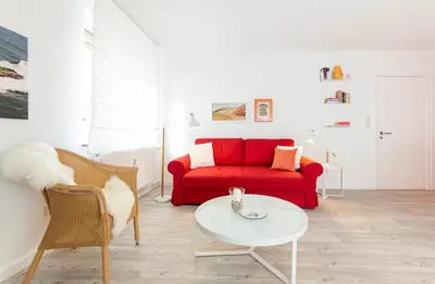 Ein Sitzbereich in der Unterkunft Ferienwohnung Havenothstrasse