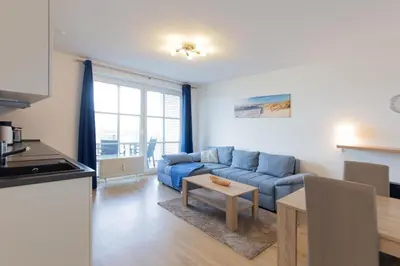 Ein Sitzbereich in der Unterkunft Ferienwohnung MehrBlick 11