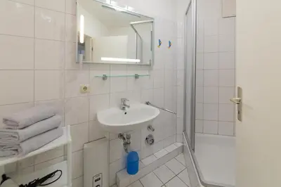 Ein Badezimmer in der Unterkunft Ferienwohnung MehrBlick 33