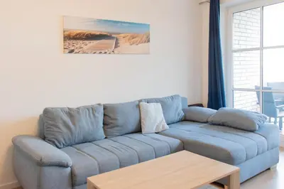 Ein Sitzbereich in der Unterkunft Ferienwohnung MehrBlick 21