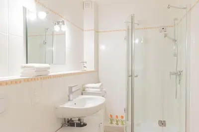 Ein Badezimmer in der Unterkunft Ferienwohnung Muschel 1