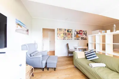 Ein Sitzbereich in der Unterkunft Ferienwohnung Ocean Lodge 2