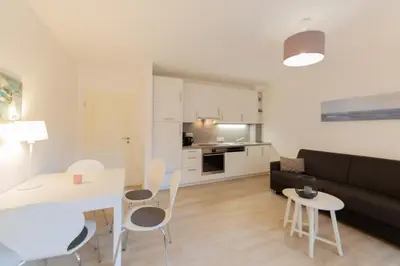 Küche/Küchenzeile in der Unterkunft Ferienwohnung Muschel 2
