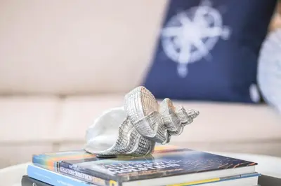 Ein Sitzbereich in der Unterkunft Ferienwohnung Nordnordost