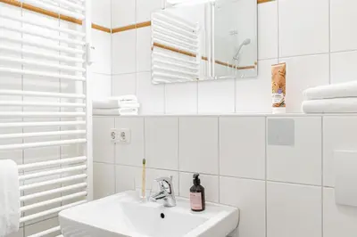 Ein Badezimmer in der Unterkunft Ferienwohnung Morgensonne