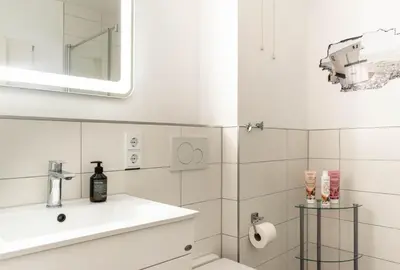 Ein Badezimmer in der Unterkunft Ferienwohnung Ostseeperle