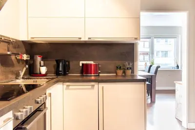 Küche/Küchenzeile in der Unterkunft Ferienwohnung Oskar