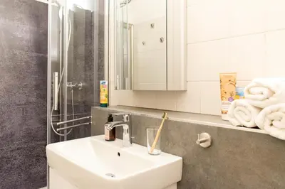 Ein Badezimmer in der Unterkunft Ferienwohnung Oskar