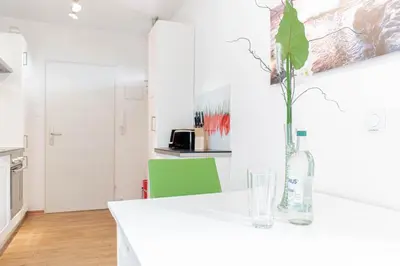 Küche/Küchenzeile in der Unterkunft Ferienwohnung Mika