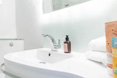 Ein Badezimmer in der Unterkunft Ferienwohnung Mika