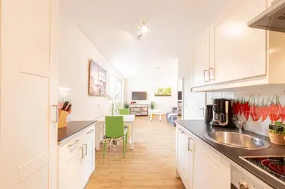 Küche/Küchenzeile in der Unterkunft Ferienwohnung Mika