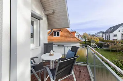 Ein Balkon oder eine Terrasse in der Unterkunft Ferienwohnung Küstenliebe