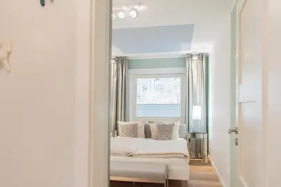 Ein Bett oder Betten in einem Zimmer der Unterkunft Ferienwohnung Nordwind