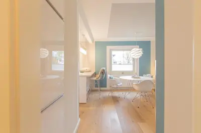 Ein Sitzbereich in der Unterkunft Ferienwohnung Nordwind