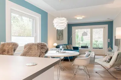 Ein Sitzbereich in der Unterkunft Ferienwohnung Nordwind