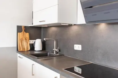 Küche/Küchenzeile in der Unterkunft Ferienwohnung Heimathafen