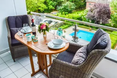 Der Swimmingpool an oder in der Nähe von Ferienwohnung Heimathafen