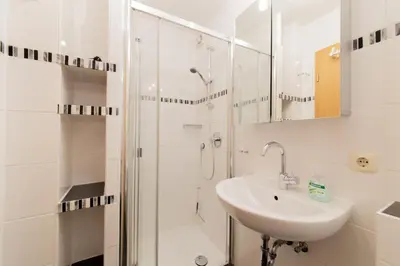 Ein Badezimmer in der Unterkunft Ferienwohnung Gorch Fock Park Appartement 16