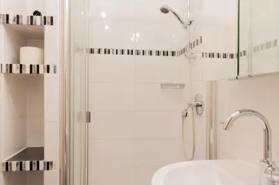 Ein Badezimmer in der Unterkunft Ferienwohnung Gorch Fock Park Appartement 16