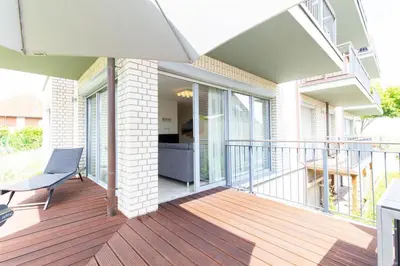 Ein Balkon oder eine Terrasse in der Unterkunft Ferienwohnung Möwennest