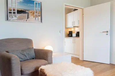 Ein Sitzbereich in der Unterkunft Ferienwohnung Ocean Lodge 1