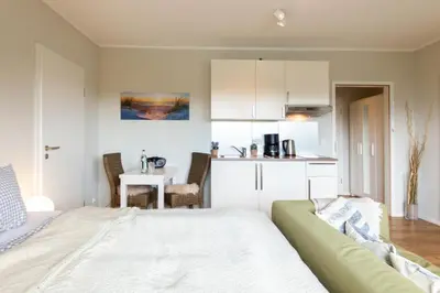 Küche/Küchenzeile in der Unterkunft Ferienwohnung Ocean Lodge 3