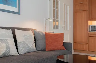 Ein Sitzbereich in der Unterkunft Ferienwohnung Witthus