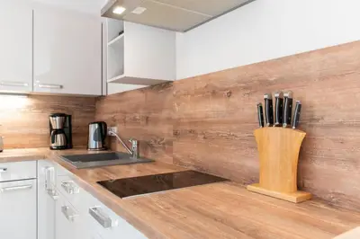 Küche/Küchenzeile in der Unterkunft Ferienwohnung Ostseerauschen