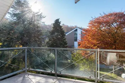Ein allgemeiner Bergblick oder ein Berglick von der Ferienwohnung aus