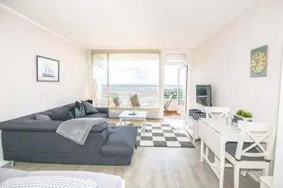 Ein Sitzbereich in der Unterkunft Ferienwohnung Residenz App. 327