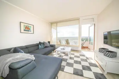 Ein Sitzbereich in der Unterkunft Ferienwohnung Residenz App. 327