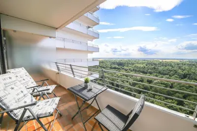 Ein Balkon oder eine Terrasse in der Unterkunft Ferienwohnung Residenz App. 327