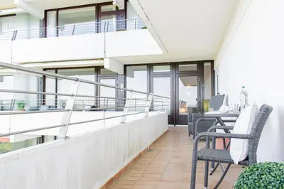 Ein Balkon oder eine Terrasse in der Unterkunft Ferienwohnung Residenz App. 148