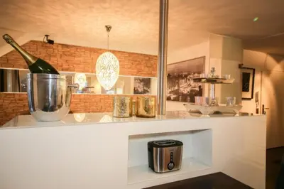 Küche/Küchenzeile in der Unterkunft Ferienwohnung Residenz am Redderkrog