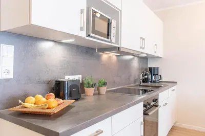 Küche/Küchenzeile in der Unterkunft Ferienwohnung Seebrücke 04