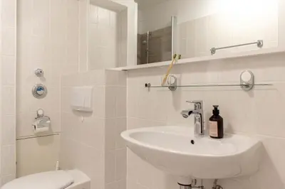 Ein Badezimmer in der Unterkunft Ferienwohnung Seebrücke 09