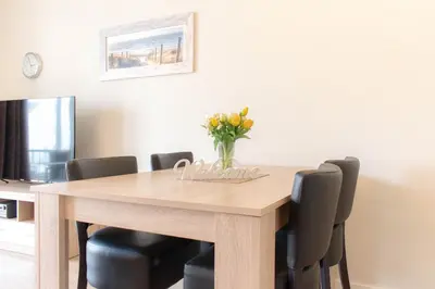 TV/Unterhaltungsangebot in der Unterkunft Ferienwohnung Seebrücke 08