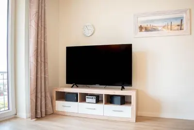 TV/Unterhaltungsangebot in der Unterkunft Ferienwohnung Seebrücke 08