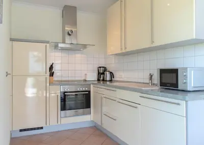 Küche/Küchenzeile in der Unterkunft Ferienwohnung Seestern