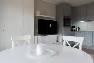 Küche/Küchenzeile in der Unterkunft Ferienwohnung Seetempel App. 35
